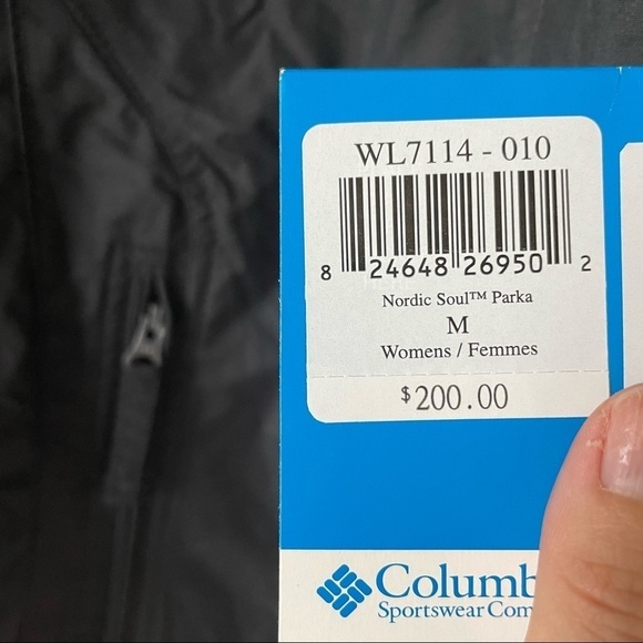 Columbia Omni-Tech Medium Hooded Jacket Waterproof Black NWT - Picture 8 of 8